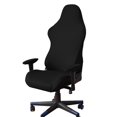 thumbnail image 2 of Gaming Chair Slipcover - Stretch Computer Desk Chair Cover with Zipper - Fabric Slipcovers - 1-Piece Form Fit Cover - Milk Silk Fabric - Black (Office Chair）, 2 of 7