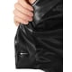 thumbnail image 5 of Chaqueta recortada de piel sintética para mujer Chaquetas de PU con cuello de solapa con muescas de un solo pecho Negro XS, 5 of 6