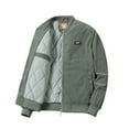 thumbnail image 2 of Lenago Quilted Jackets For Men Fall Winter Outerwear Fleece Lining Coats Thermal Corduroy Jacket With Long Sleeves Stand Collar Zipped Up Winter Thick Outerwear, 2 of 3