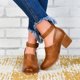 thumbnail image 4 of Zapatos de tacón grueso de tacón medio de piel sintética a la moda para damas, sandalias de verano, talla 35-43 Wmkox8yii shjk7698, 4 of 7