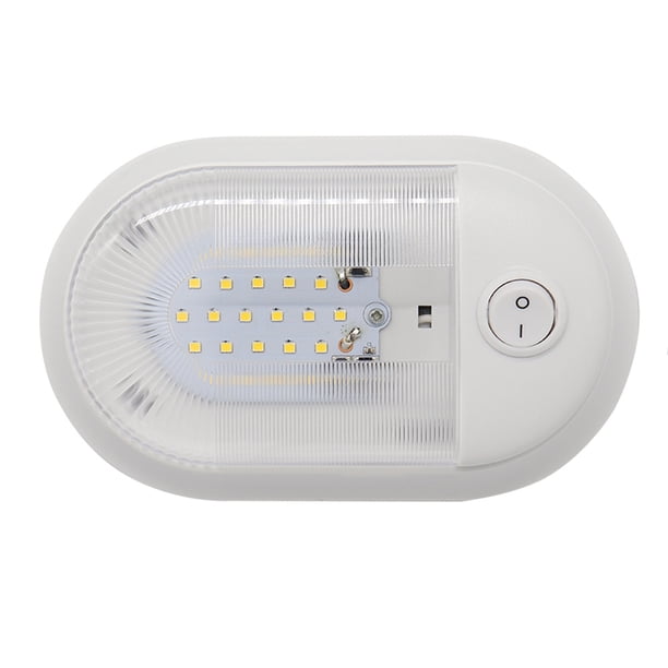 12-24V 24 LED Dome Light Lámpara techo con interruptor para RV Marine Boat Yacht