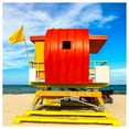 thumbnail image 2 of Miami Beach Lifeguard Tower-14"x14" Canvas Artwork - Multi-Color 14 x 14, 2 of 3