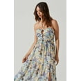 thumbnail image 3 of ASTR The Label Women's Rozina Blue Green Floral Cutout Lined Maxi Dress (X-Small, Blue Green Floral), 3 of 7