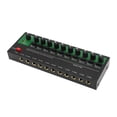 thumbnail image 1 of Mezclador de Sonido de 10 Canales, Perilla de Control de Volumen Independiente, Procesador de Sonido Multicanal Profesional, Mezclador Mono Estéreo de Bajo Ruido, Hecho de Metal,, 1 of 7
