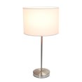 thumbnail image 3 of Simple Designs Brushed Nickel Stick Lamp with Fabric Shade, 3 of 3