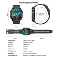 thumbnail image 5 of &nbsp;1.96" Military Smart Watch Outdoor Tactical Sports Watch Fitness Activity Tracker Smartwatch for Men with iPhone Android, 5 of 10