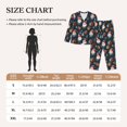 thumbnail image 4 of KLL Cute Santa Claus Gift Print Women's Long Sleeve Pajamas with Pants Sleepwear Loungewear 2 Set-, 4 of 8