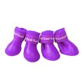 thumbnail image 2 of 12 Piezas de Botas Impermeables para Perros Zapatos para Cachorros Botas de Lluvia Antideslizantes de Color Caramelo Botas para Mascotas Adecuadas para Perros pequeños y medianos Nieve y Lluvia Talla S Rojo Verde, 2 of 5
