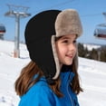 thumbnail image 2 of CPNG Boys Girls Trapper Hat Warm Trooper Hat Windproof Beanie Fleece Lined Kids Hat Faux Fur Lined Earflap Winter Ski Cap Ushanka Eskimo Hat, 2 of 6