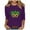 Purple, variant on YUGYXL Trendy 3/4 Sleeve Tshirts for Women Mardi Gras Colorful Printed Clothes Novelty Crew Neck Soft Tunic Tees Celebration Party Basic Fit Tops Sales