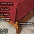 thumbnail image 3 of BedTite 300 Thread Count Cotton 4-Piece Queen Sheet Set - Burgundy, 3 of 7