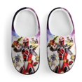 thumbnail image 3 of Kids Power Rangers Slippers Boys Girls Non-Slip Fuzzy House Slippers Warm Soft Plush Winter House Shoes Slip-On Shoes, 3 of 7