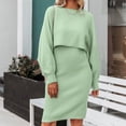 thumbnail image 4 of Idoravan Cardigans for Women Spring Fashion Womens Long Sleeve T-Shirt Autumn Sweater Solid Pullover Blouse Tops+Dress, 4 of 6