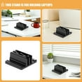 thumbnail image 3 of KAKOWELY Support de magazine Version Dock Support Vertical pour Ordinateur Portable Double Support de Bureau avec Dock Réglable Repose-Livre pour Lecture Organisateur de Bureau Rack6.3"X5.91"X2.36 Pouces, 3 of 5