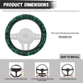 thumbnail image 5 of Uorisanigo Skull Warm Steering Wheel Cover Green 15 Inches Steering Wheel Cover for Winter Breathable Car Steering Wheel Protector for SUV Vehicle Flannel Car Accessories Gift for Holiday, 5 of 8