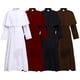 thumbnail image 1 of Disfraz de sacerdote de Halloween con collar cruzado unisex hombres mujeres sólido largo padre vicario vestido elegante prendas de vestir medieval-u, 1 of 4