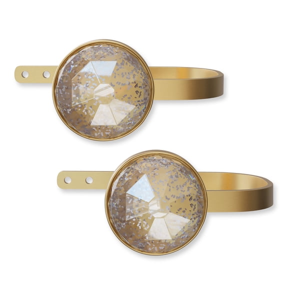Mainstays Kids Gold Faceted Gem Curtain Holdbacks, 2 Count