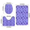 Bathroom Rugs Sets 3 Piece, Purple Snowflake Elegance Bathroom Rug Set