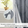 thumbnail image 3 of DWCN Ombre Blackout Curtains–Damask Patterned Thermal Insulated Noise Reducing Grommet Curtains for Bedroom Living Room, 52 x 84 Inches, Set of 2 Panels with Tiebacks, Grey, 3 of 7
