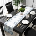 thumbnail image 3 of Eucalyptus Blue Table Runner 72 Inches Long, Farmhouse Leaves Summer Spring Kitchen Coffee Dining Table Decoration for Home Party Birthday Wedding Home Decor 14x72 Inches, 3 of 8