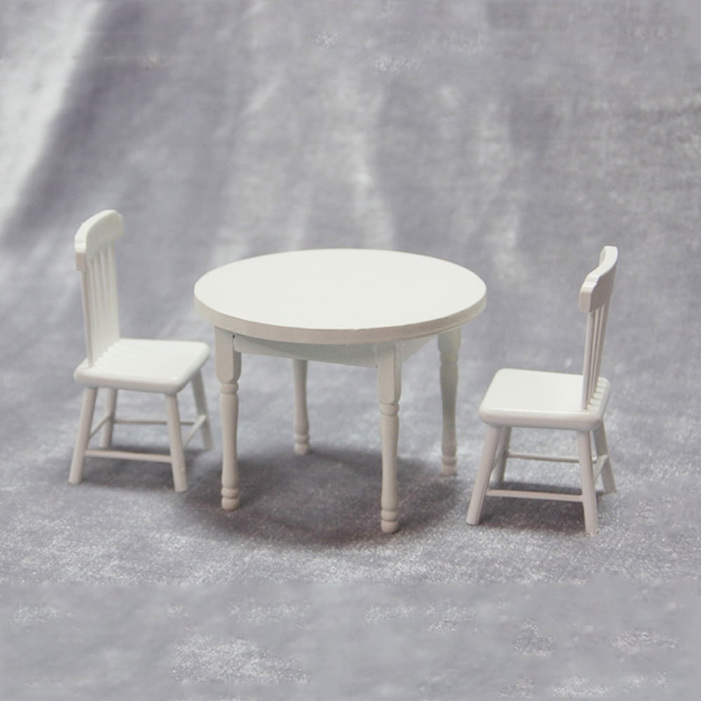 SPRING PARK 1/12 Miniature Doll House Dining Table Chairs Kitchen