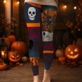 thumbnail image 2 of Leggings For women Mummy Skull Print 4-Way Stretch Casual Fashion Tummy Control Leggings, 2 of 6