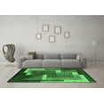 thumbnail image 3 of Ahgly Company Indoor Square Oriental Emerald Green Modern Area Rugs, 7' Square, 3 of 4