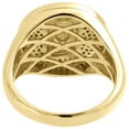 thumbnail image 4 of Diamond Pinky Ring Jesus Face 3D Medallion Mens Circle Top Pave Band 0.50 Ct., 4 of 5