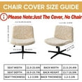 thumbnail image 4 of Lavish Cover Waterproof Elastic Criss Cross Chair Cover, Washable Armless Chair Protector for Home, Office(Beige, Palm Leaf, No Chair), 4 of 7