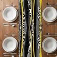thumbnail image 6 of Yellow Black Stripes Table Runner - 72 Inch Long, Kitchen Dining Table Runner Dresser Scarves, Modern Grey Ombre Abstract Striped Farmhouse Decor for Coffee Tables Wedding Party Banquet, 6 of 8