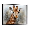 thumbnail image 2 of Designart "An Elegant Giraffe Portrait" Animals Floater Framed Canvas Print, 2 of 7