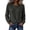 Army Green, variant on cocolona Womens Fall Sweater Plus Size Long Sleeve Decorative Buckle Crew Neck Sweaters