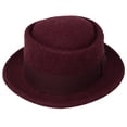 thumbnail image 2 of Different Touch Men Women Crushable Wool Felt Pork Pie Fedora Hats with Feather, 2 of 5