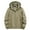 Khaki, variant on Men's Velvet Thermal Jacket Plush Windproof Hooded Solid Color Long Sleeve HeatLock Technology Zippered Pockets Luxury Lounge Coat