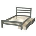 thumbnail image 6 of Wood Platform Bed Frame with 2 Storage Drawers, Headboard and Footboard, 6 of 8