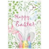 Happy Easter Bunny Ears Outdoor House Flag 28" x 40"