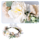 thumbnail image 3 of Diadema de flores boho, corona de pelo, guirnalda Floral, corona, Halo, tocado con cinta, fiesta de boda MFZFUKR CPB-DE-LYY771-9, 3 of 5