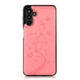 thumbnail image 6 of Allytech Wallet Case for Galaxy S24, Floral Butterfly Embossed Slim Fit Cards Holder Stand Shockproof Anti-Scratch Bumper Wallet Case Cover for Samsung Galaxy S24 - Pink, 6 of 9