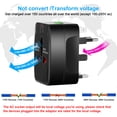 thumbnail image 4 of iMountek Universal Travel Adapter AC Power Plug Adapter US UK EU AUST Worldwide Socket Black, 4 of 5