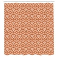 thumbnail image 2 of Ambesonne Japanese Art Shower Curtain, Fish Scale Lines Motif, 69"Wx84"L, Burnt Orange, 2 of 4