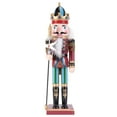 thumbnail image 1 of Adorno de marioneta de cascanueces de madera de nogal con forma de soldado creativo para decoración de escritorio, 1 of 7