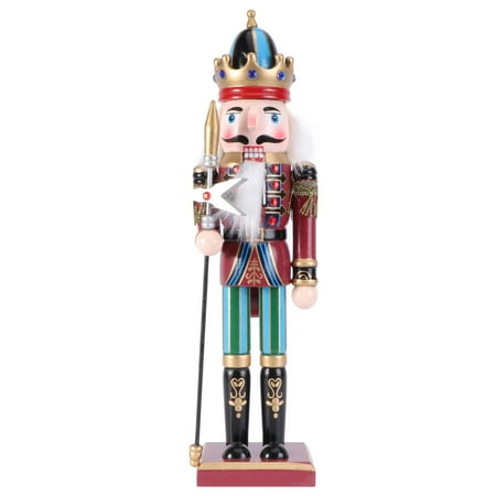 

Nutcracker Puppet Ornament Wooden Walnut Creative Soldier Shape Desktop Decor