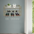 thumbnail image 6 of Miumaeov Wall Mounted 3 Tier Industrial Wine Rack Gold Metal Hanging Wine Cup Holder Integrated Wine Rack for Bars Kitchens Dining Room, 6 of 13