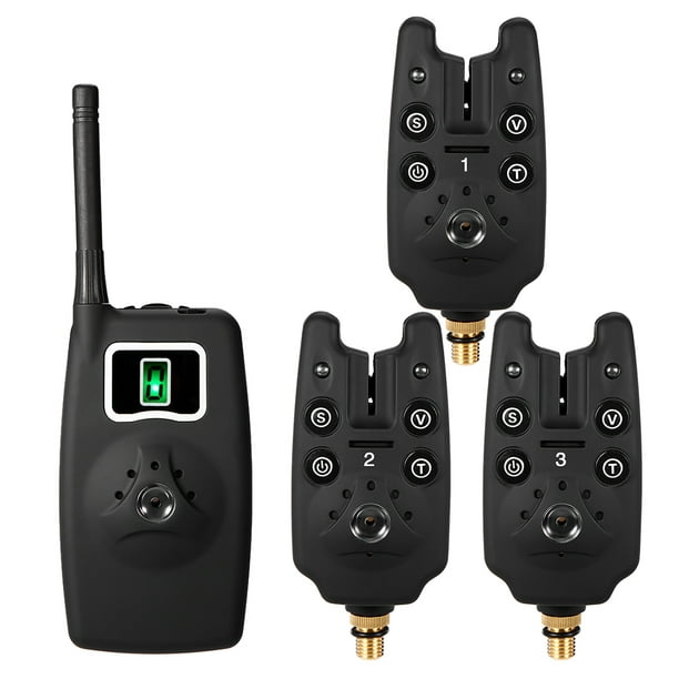 Wireless Fishing Bite Alarms Set Digital Fishing Alarm Kit LED Alarm  Indicator Alert Bell Receiver Fishing Tackle with Zippered Box