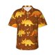thumbnail image 1 of Fotbe Dinosaurs and Leaves Camisa Hawaiana para Hombre Unisex – Camisa Casual de Verano con Botones de Manga Corta de Algodón y Lino,X-Large, 1 of 7