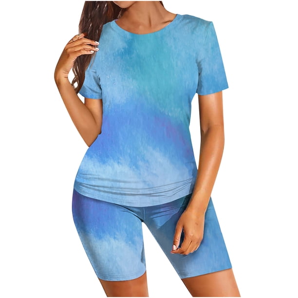 Conjunto de yoga deportivo para mujer Cintura elástica Pantalones cortos Chaleco Pantalones cortos Conjuntos de pijamas Fridja nalpqowj49228