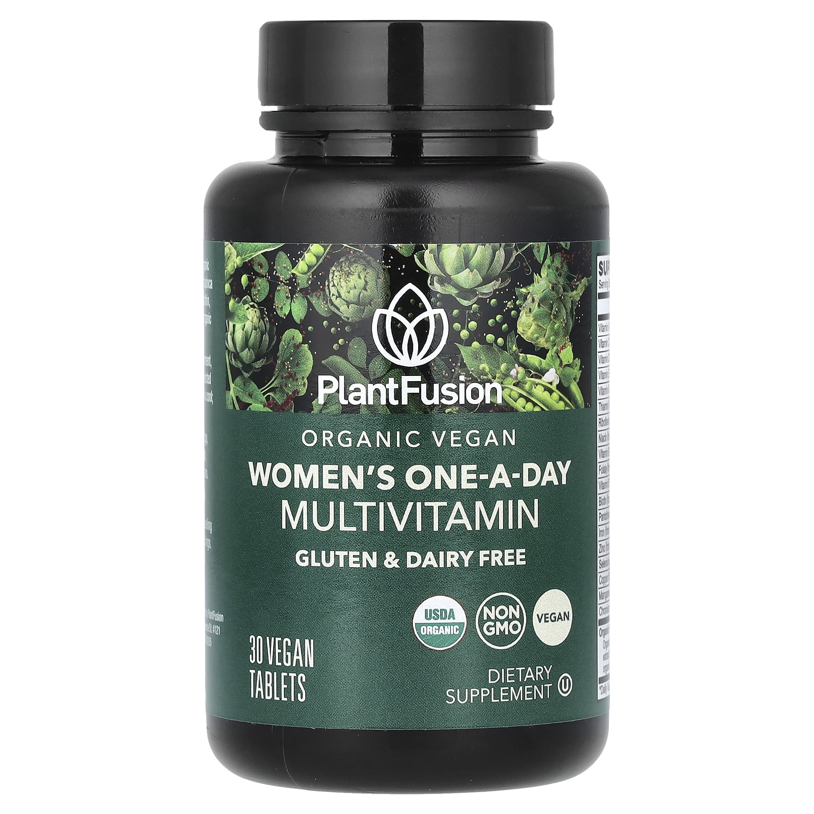 PlantFusion Women's One-A-Day Multivitamin, Organic Vegan, 30 Vegan Tablet