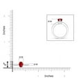 thumbnail image 4 of ANGARA Natural Tapered Shank Oval Solitaire Ruby Ring in 14K White Gold for Women (Size-6x4mm) | July Birthstone, Birthday, Anniversary, Jewelry Gift for Women | Natural Ruby Ring, 4 of 9