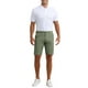 thumbnail image 2 of Pantalones cortos de vestir para hombres INSPIRE CHIC, con frente plano, ligeros, para el verano, formales de negocios, con bolsillo, 30 verde, 2 of 5