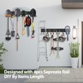 thumbnail image 3 of Garage Tool Organizer Wall Mounted, 64 Inches Adjustable Garden Tool Organizer Rack, 20 Pcs Heavy Duty Yard Tool Organizer Hold Up to 900lbs, 3 of 7